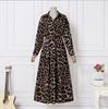 New Cotton Linen Elastic High Waist Slimming College Style Cardigan Dress
