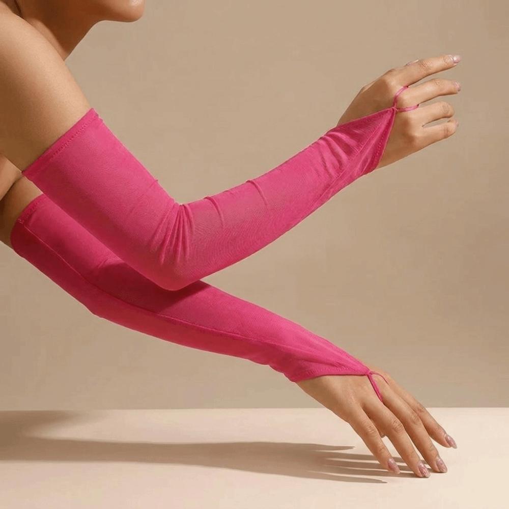 Transparante Netten Handschoenen Elastisch Bruidsjurk Accessoires Romantische Lange Handschoenen Reizen
