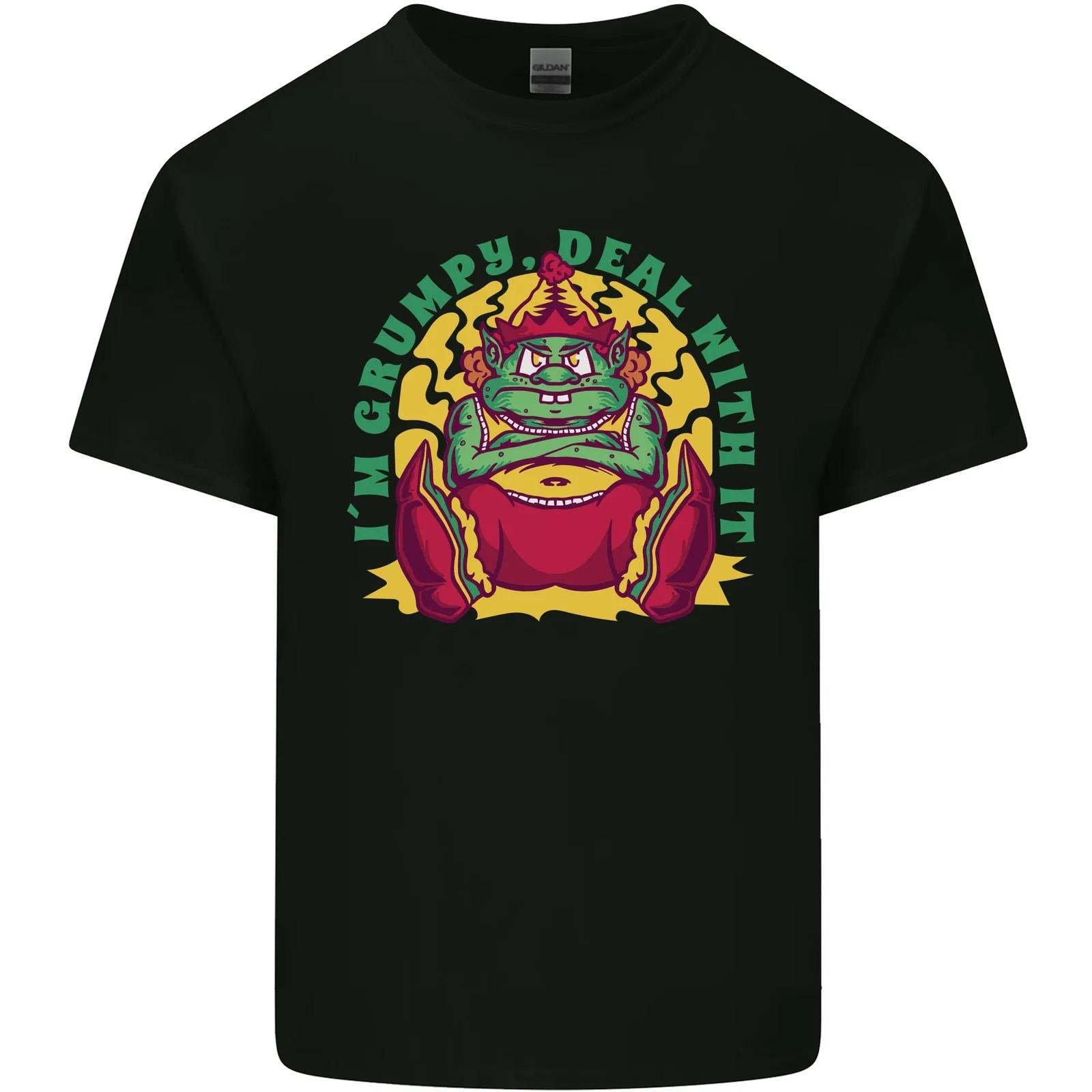 Grumpy Elf Funny Anti Christmas Bah Humbug Kids T-Shirt Childrens M