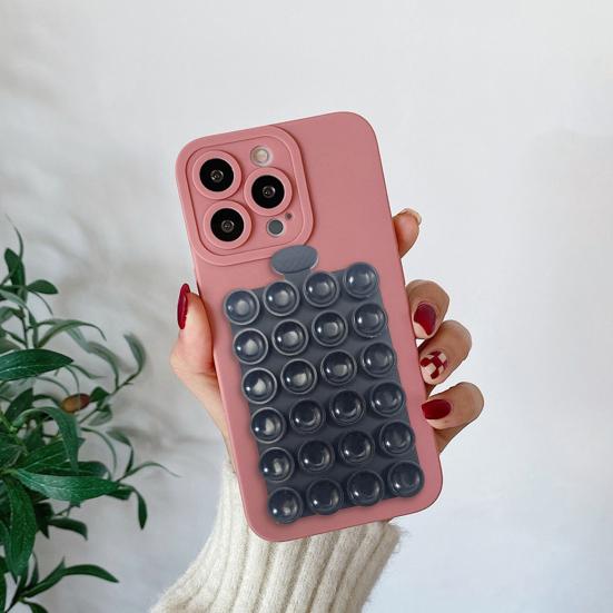 2 Stück Silikon Handyhalter 24-Saugnapf-Halterungen für freihändige Betrachtung Klebriges Gel