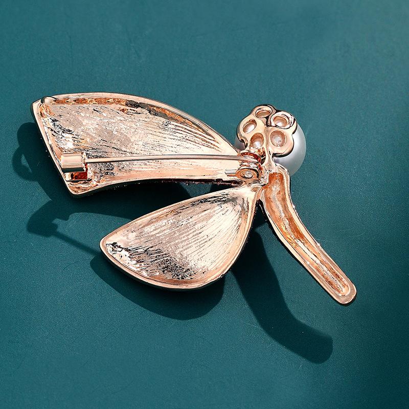 Brosche Großer Schmetterling aus Emaille im koreanischen Stil, Femininer Anti-Blend-Anstecker, Personalisierte Perlenbrosche, Anzugaccessoire