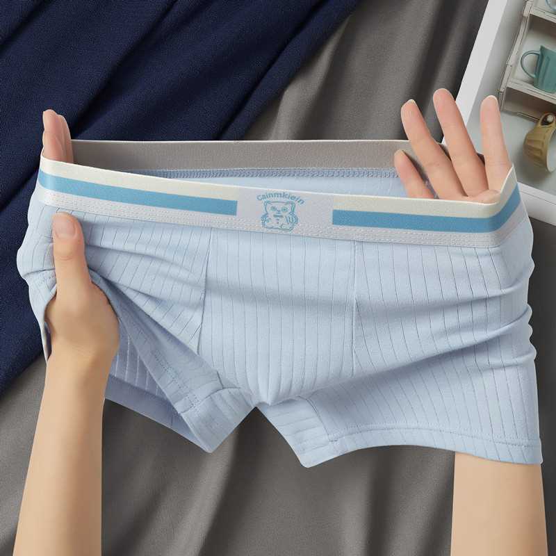 2pcs Men's Underwear Men's Boxer Shorts Mid Waist Breathable Plus Size Four Corner Pants Boxer Brief