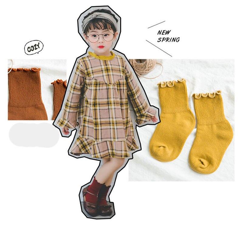 Herfst Baby Meisjes Jongens Effen Witte Zachte Katoenen Sokken Peuters Kinderen Ruche Prinses Kousen voor 1-10Y Pasgeboren Kinderen Baby