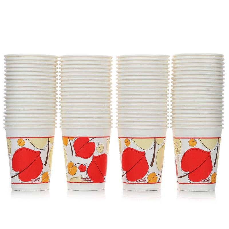 Yekee Disposable Cups, Thick Paper Cups, 250ml*80 Pieces, Food-Grade, for Business And Home Use, Coffee Cups, Water Cups, Y-9926