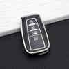 Tpu Car Key Case For Toyota Camry Chr Corolla Rav4 Avalon Land Cruiser Prado Prius 2/3/4 Buttons Key Cover Keychain Accessories