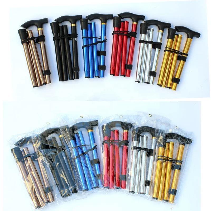 Ultra-Light Adjustable Folding Telescopic Aluminum Walking Stick - Non-Slip Hiking Trekking Pole