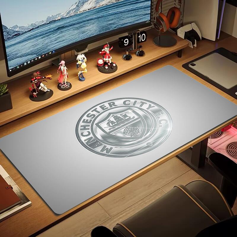Man City2 Print  Cushion Non-slip Laptop Tablet Big Mousepad XXL Mat Mini PC Playmat With Lock edge