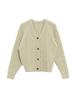 Che Jingyuan Style Light Green V-Neck Cable Knit Cardigan - Women's Korean Winter Sweater