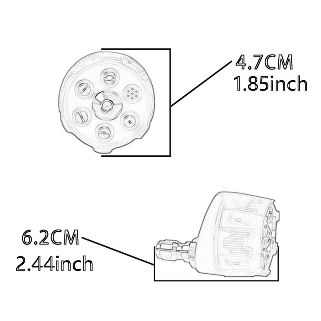 6 In 1 Pressure Washer Nozzle Replacement Multi Angle 1/4 Inch Quick Connect