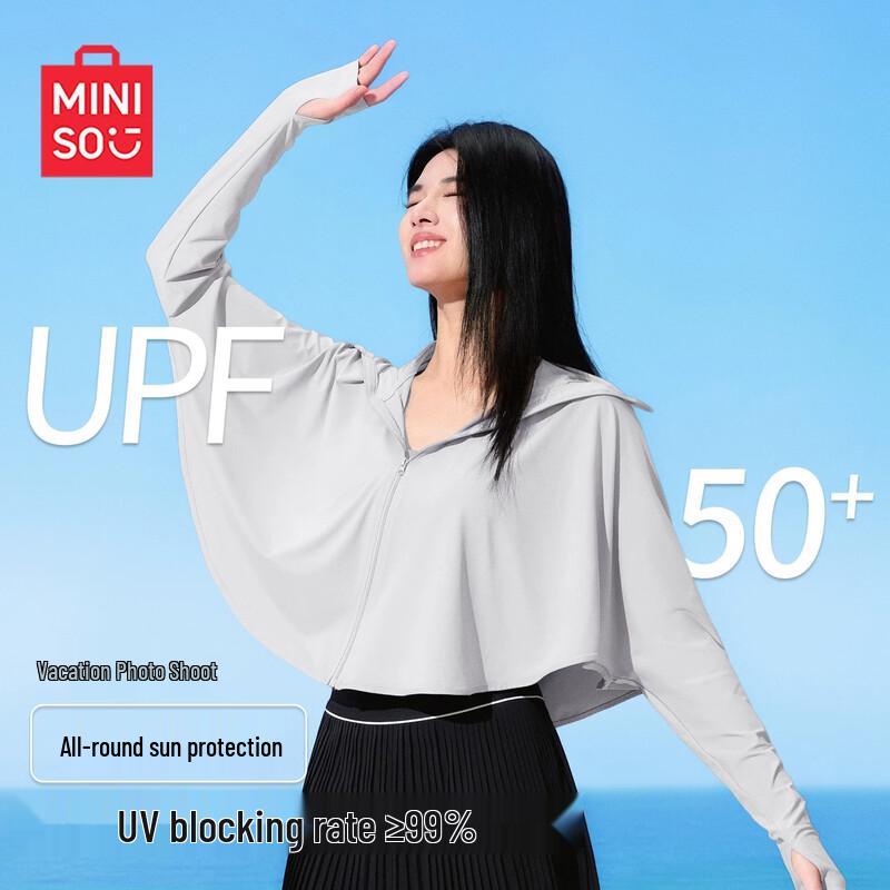 MINISO Women s Ice Silk UPF50+ Sun Protection Hoodie M (105-125 lbs)