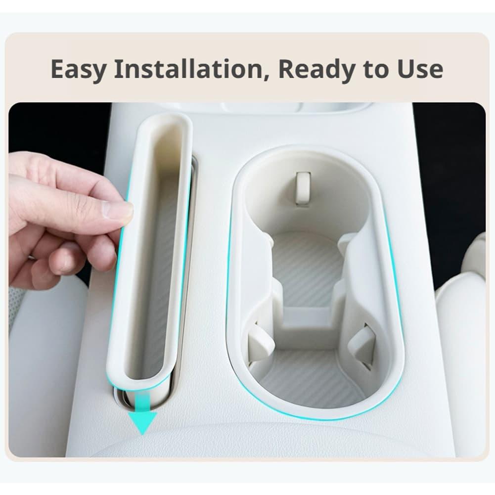 For 2026 GWM ORA 5 Center Console Cup Holder Center Console Storage Box Silicone Cup Holder TPE Mobile Phone Slot Accessories