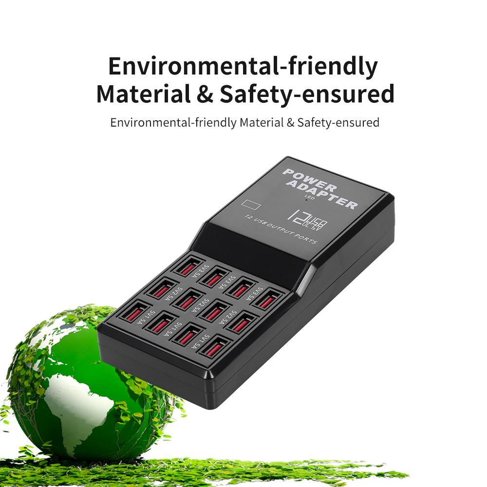Smart Charging Station with 12 Ports USB Charging Dock USB  R of   Compatibility Charging Station for Family and   Use