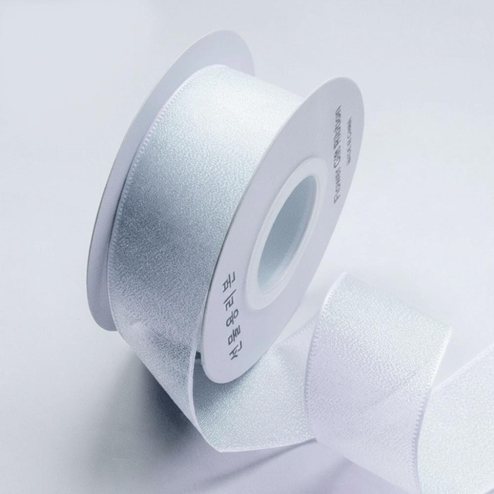 10 Yards Fishtail Yarn Ribbon 2.5CM Gift Wrapping Bouquets Reflective Iridescent Wavy Edge Ribbon DIY Craft L белый