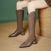 Scarpe da Donna 2026 Moda Comodi Stivali Alti da Donna Stivali di Alta Qualità Scarpe di Lusso per Donna Scarpe con Zip Botas Mujer