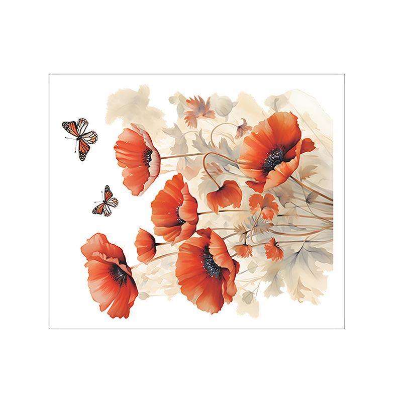 Badezimmer Toilettenaufkleber Modern Minimalistisch Blumenmuster Selbstklebende Gemälde Für Badezimmerdekorationen