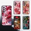 Leckere Frucht Granatapfel Handyhülle Für Samsung S22,S21,S20,S10,S9,S25,S24,S23,Ultra,FE,Plus,Lite,Weiches Silikon Schwarz