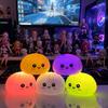 Aesthetic LED Bun: Glowing Bubble Spitting Squeeze Toy, Realistic Food Ornament, Solid Gel Sensory Stress Reliever, Gift