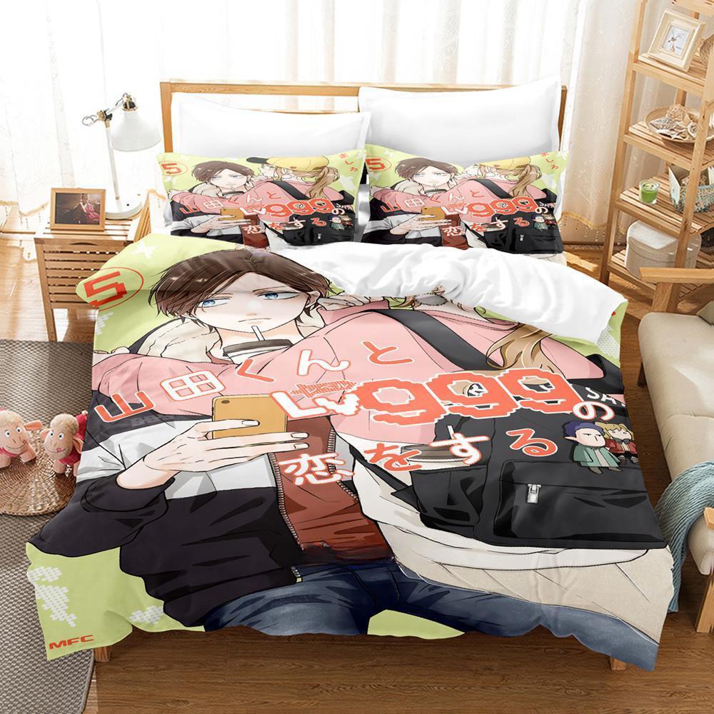 Comforter My Love Story With Yamada-Kun At Lv999 Bedding Set Single Twin Full Queen King Size Bed Set Adult Kid Bedroom S