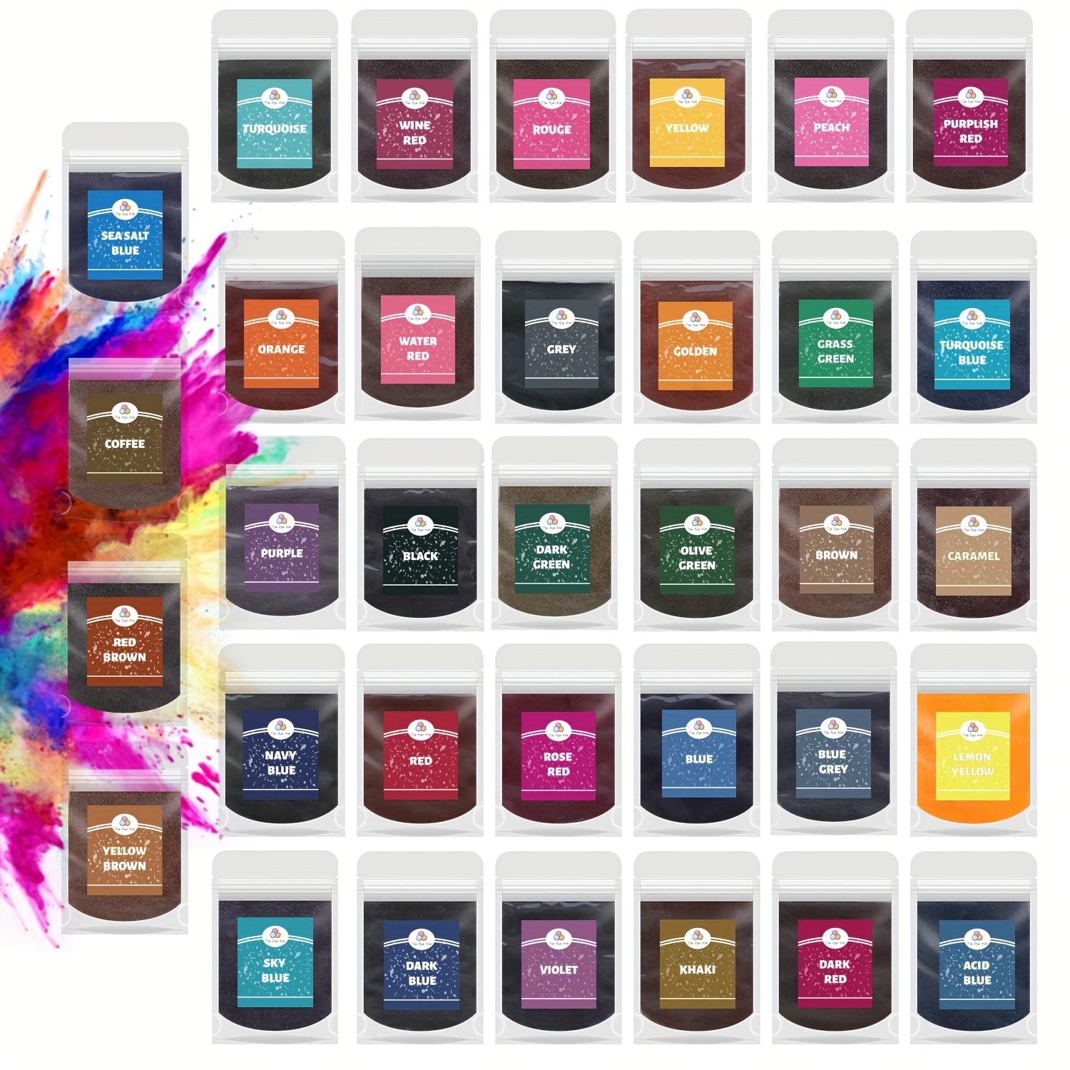 

34 colors, 10 g/bag powder dye, fabric dye, textile dyeing, clothing tie-dyeing, cotton, nylon, multi-purpose pigment
