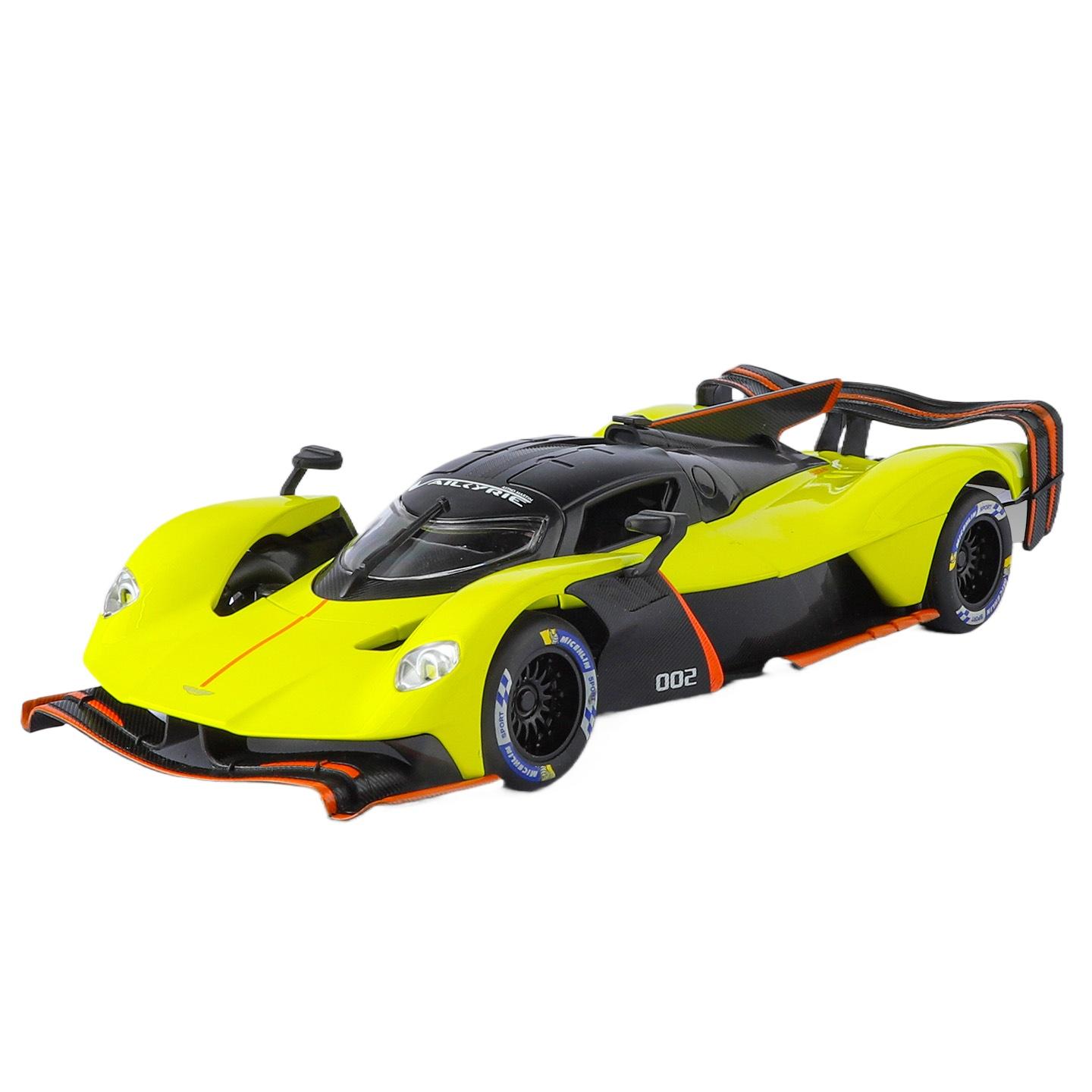 

1/24 Aston Martin Valkyrie Металева модель спортивного автомобіля Лита металева гоночна супермашина Модель автомобіля Висока симуляція Звук і світло Дитяча іграшка Подарунок зелений