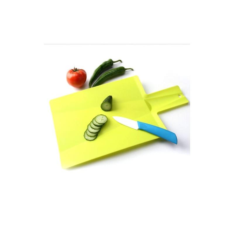 Premium Quality Plastic Flexible Non-slip Folding Chopping Cutting Board Mat Green