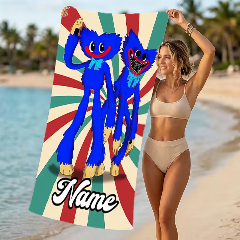 Customizable personalized beach towels Poppy Playtime themed designs.Suitable for the beach, yoga, sports;ideal as beach accessories