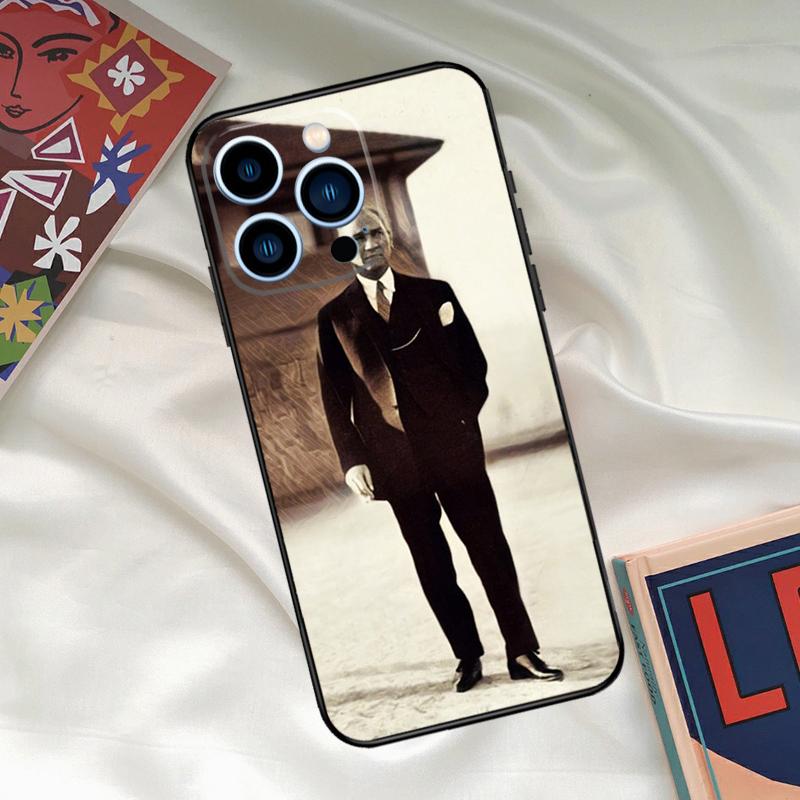 Mustafa Kemal Ataturk Case For iPhone 16 15 14 Pro Max Cover For iPhone 16 15 11 12 13 Pro Max Mini XS X XR Plus Capa