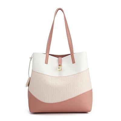 Borsa a Tote Versatile di Tendenza Pelle Colore Unico Giuntura Grande Capacità Borsa a Tracolla Stile Semplice Fresco da Pendolarismo Borsa a Spalla