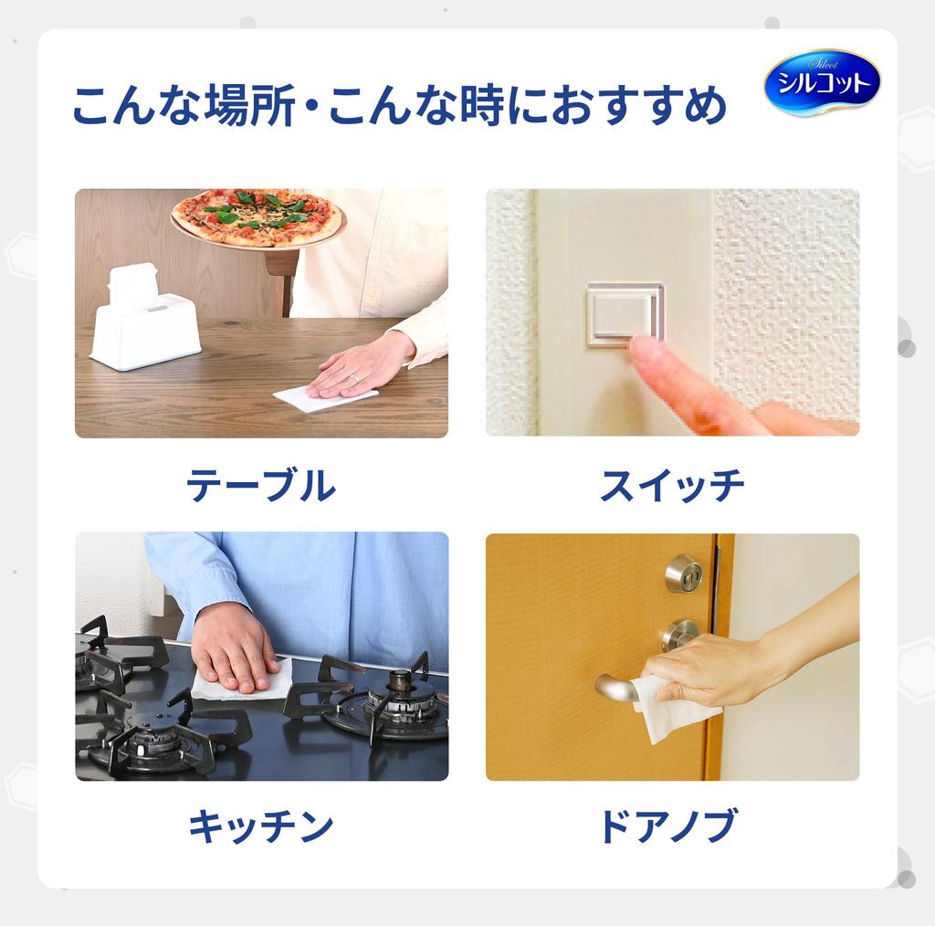 Silcot Disinfecting Wet Tissue Alcohol Type Refill 200 Sheets Sheets X [Large Capacity] 99.99% (100 2)