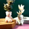 Flexible Silicone Mold Cement Clay Molds Plaster Flowerpot Mold for Crafting Bear Shape Flower Pots or Pen Holders