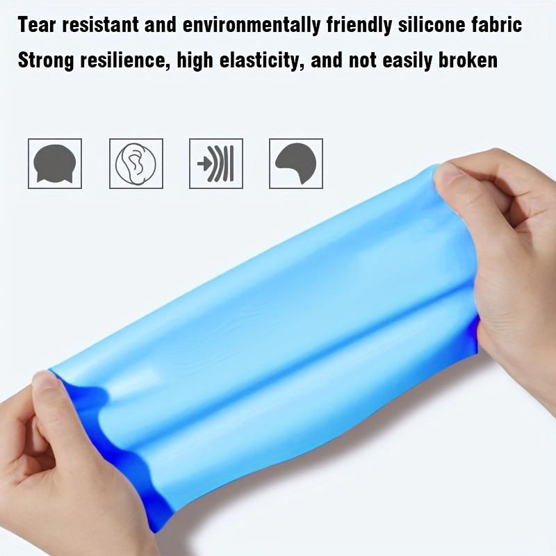 Non-Toxic Swimming Cap Silicone Waterproof Swimming Cap Flat Ear Protection Cap Solid Colour Plain Men'S And Women'S Swimming Cap Child