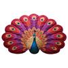 3D Peacock Pattern Plush Rug Non-Slip Backing Easy To Clean Various