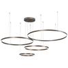 Modern Led Chandelier Home Lighting Brushed Rings Ceiling Mounted Chandelier Lighting Hanging Lamp Gold&Coffee Color