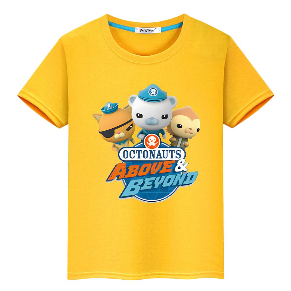 Oktonauten Druck 100% Baumwoll T-Shirt für Kinder Jungen 10 Jahre Cartoon Anime Kurz Kawaii Oberteile Stolz T-Shirt Y2K One Piece Mädchen Kleidung