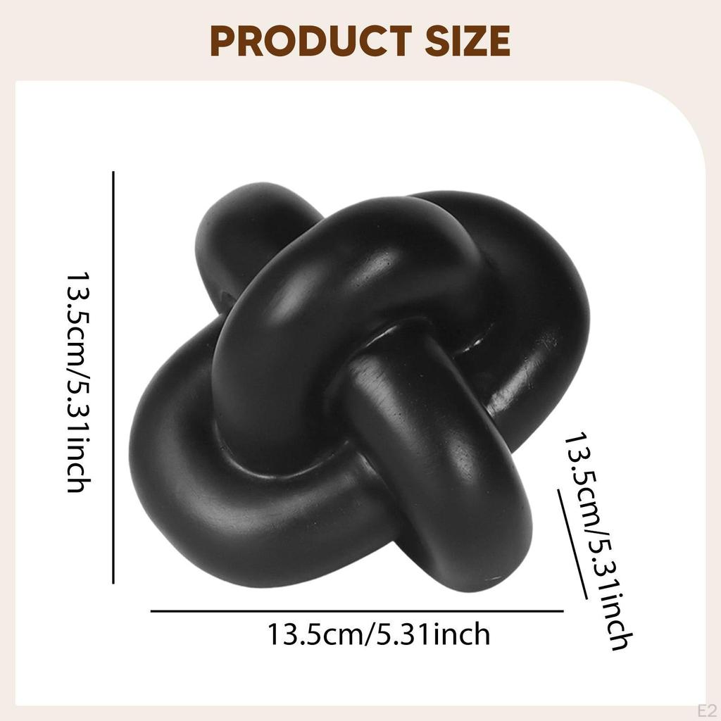 3-Gliederkette Dekor Geometrisch Klein Modern Minimalistisch Schwarz Boho Dekorativer Knoten Harz