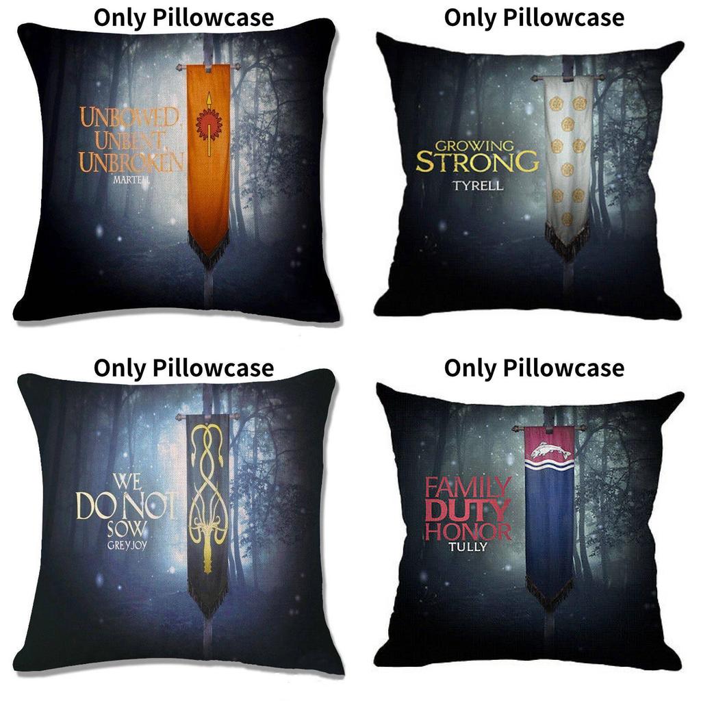 Game Of Thrones Inspired Decorative Throw Pillow Cover Featuring Unique Family Crests For Stylish Living Room Decor