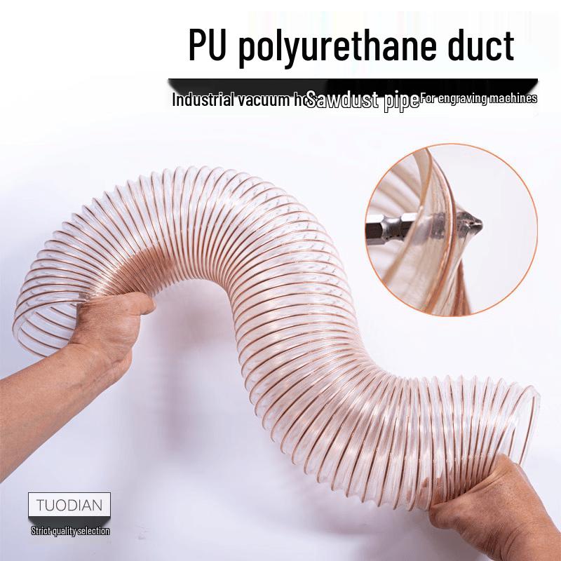 Transparent Steel Wire PU Dust Collection Hose