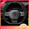 For Renault 2026 New Hub Caps Leather Car Steering Wheel Cover For Renault Kardian Kwid Clio Captur Megane 3 Auto Steering Wheel