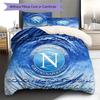 SSC Napoli Custom Name Pattern Bedding,Quilt Set Quilt Cover Pillowcase Home Birthday Gift(1 * duvet cover + 2 * pillowcase, without core)
