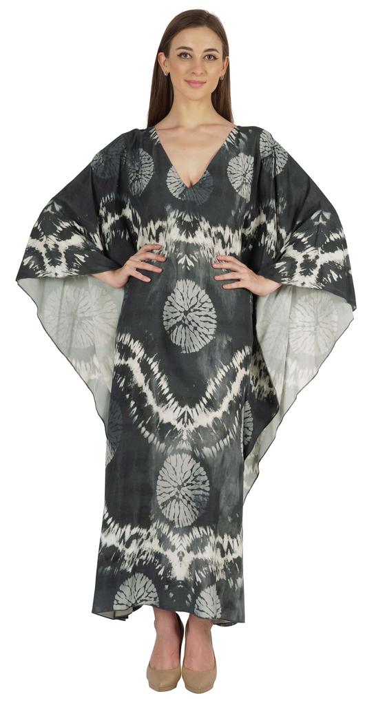Moomaya Kimono Maxikleid Bedruckter langer Kaftan für Damen Cover-Up Kaftan Beach Resort