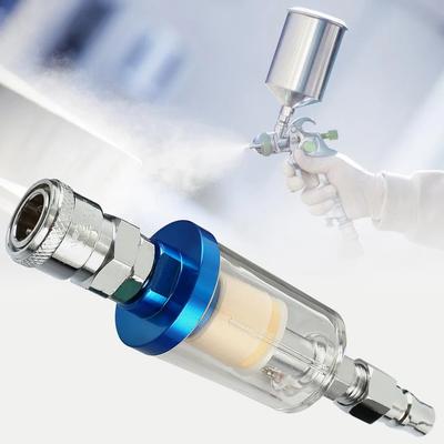 Oil Water Separator Sprayer Air Oil Water Separator Filter Kit Water Trap Clear Painting Moisture Separator with Clear Filter