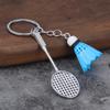 Keychain Pendant Simulated Badminton Racket Charm Mini Key Chain Zinc Alloy Pendant Personalized Bag Accessories