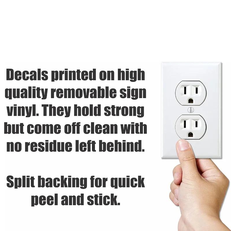 5/10pcs Funny Fake Outlet Stickers, Prank Wall Decals for Office and Home, Power Socket Switch Stickers, Home Decoration.