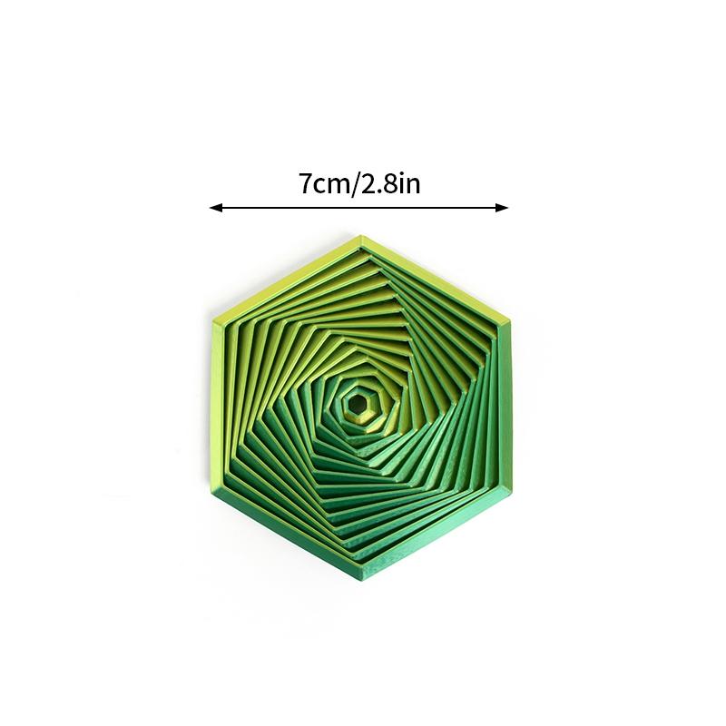 

3D-печать Фрактальный раздражающий шестиугольник Декомпрессионный инструмент Орнамент Несколько цветов Детская игрушка-трансфигурация Подарок для рукоделия зелёный