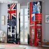 Spring Summer Curtains London Big Ben Phone Booth Yarn Durable Polyester Fabric Holiday Ldeal Kitchen Curtain Set Of 2 Made Washable Window Ready