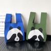 Cute Panda Knitted Shoulder Bag, Versatile for Spring And Summer, Large Capacity Tote Bag for Students And Commuters