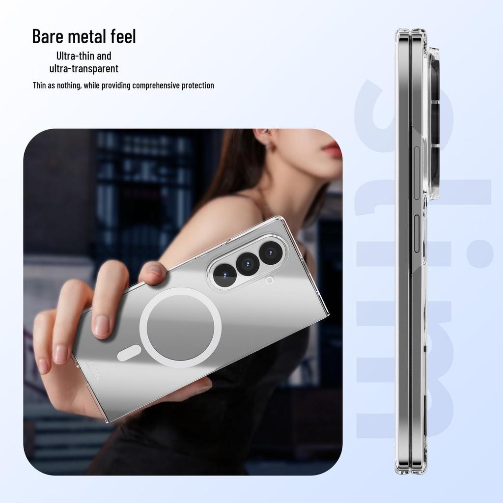 Transparent Magnetic Huawei Mate X6 & Samsung Z Fold7 Foldable Screen Protective Case