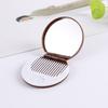 Chocolate Cookies Folding Makeup Mirror Women's Portable Bag Portable Makeup Mirror Creative Mirror Comb Set
