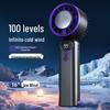 High-Speed Rechargeable Portable Neck-Hanging Fan with Ice Pack