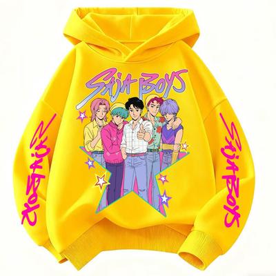 Children's Hoodie KPop Devil Hunter Printed Children's Cartoon Fashion Autumn Casual Warm Coat Hoodie